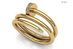 M-002 Auksiniai moteriški žiedai