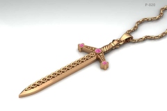 P-020 Auksiniai pakabukai