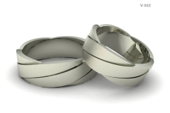 V-032 Balto aukso vestuviniai žiedai