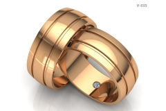 V-035 Klasikiniai vestuviniai žiedai