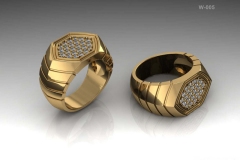 W-005  Vyriški auksiniai žiedai