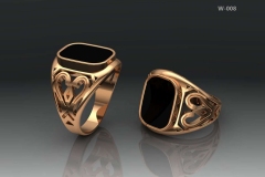 W-008  Vyriški auksiniai žiedai