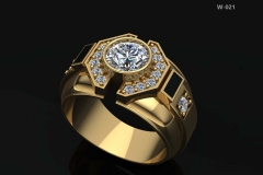 W-021  Vyriški auksiniai žiedai
