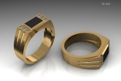 W-022  Vyriški auksiniai žiedai